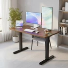 Standing Desk 120x60cm Electric Adjustable Height with USB Ports Black Walnut