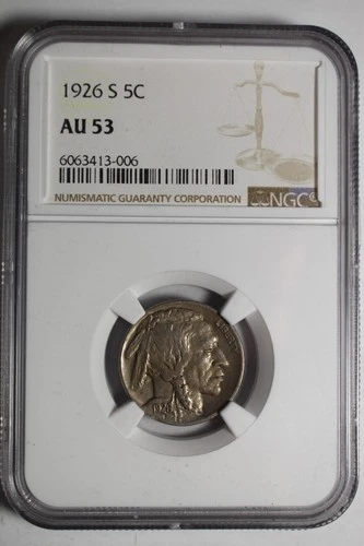 1926 S Buffalo Nickel NGC AU53 #006