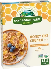(Free Duty Tax) Cascadian Farm Honey Oat Crunch Organic Cereal, Made with Wh
