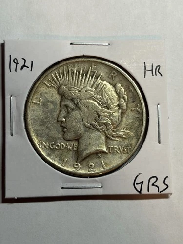 1921 $1 Silver Peace Dollar XF High Relief Key Date