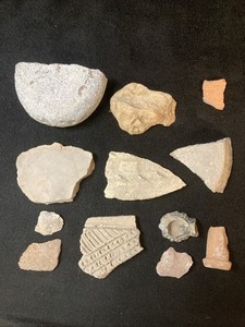 Lot Of 12 Pottery, Stone Tools, Minerals, Artifacts From Kurdistan, Iraq 🇮🇶