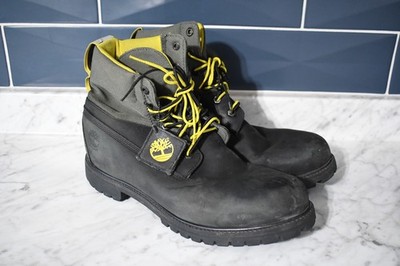 TIMBERLAND 6 IN BT A2EAN Mens's Size 12 Black Gray Yellow