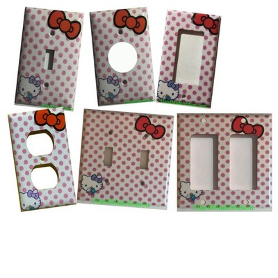 Hello Kitty Red Bow Light Switch Power Outlet Wall Cover Plate Home decor