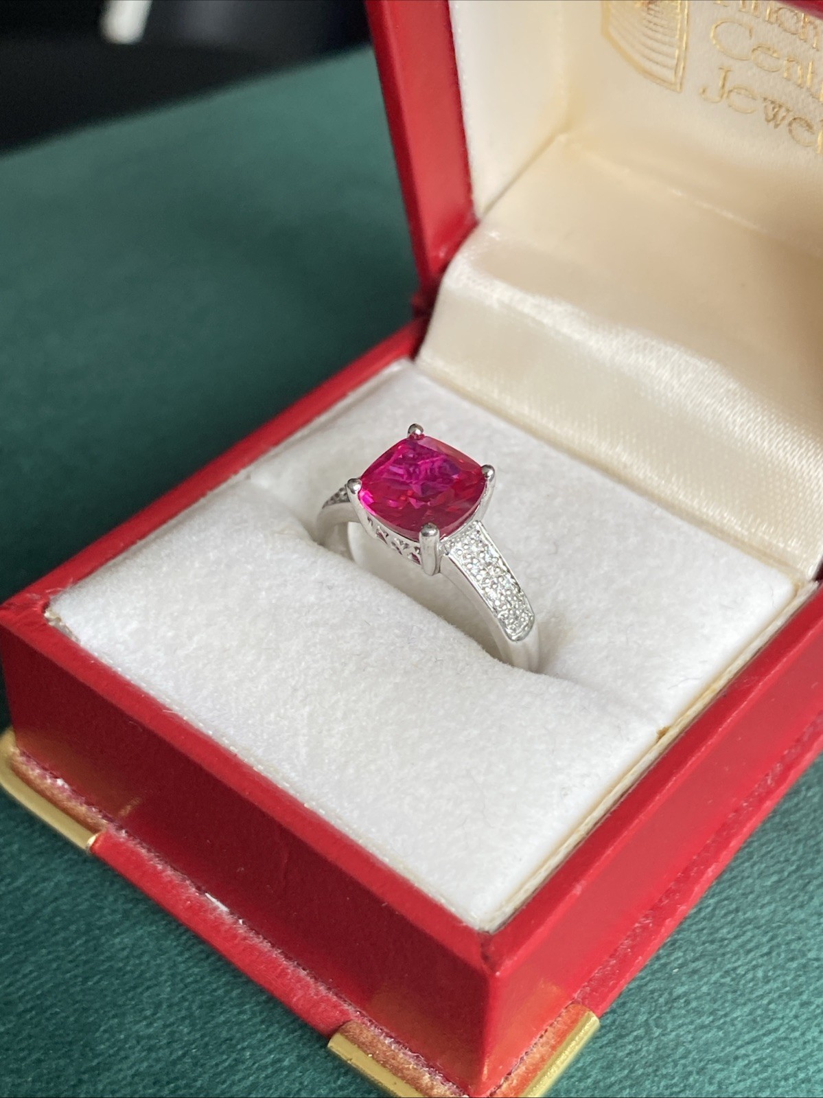 very beautiful silver ring with ruby ​​925. - image 3