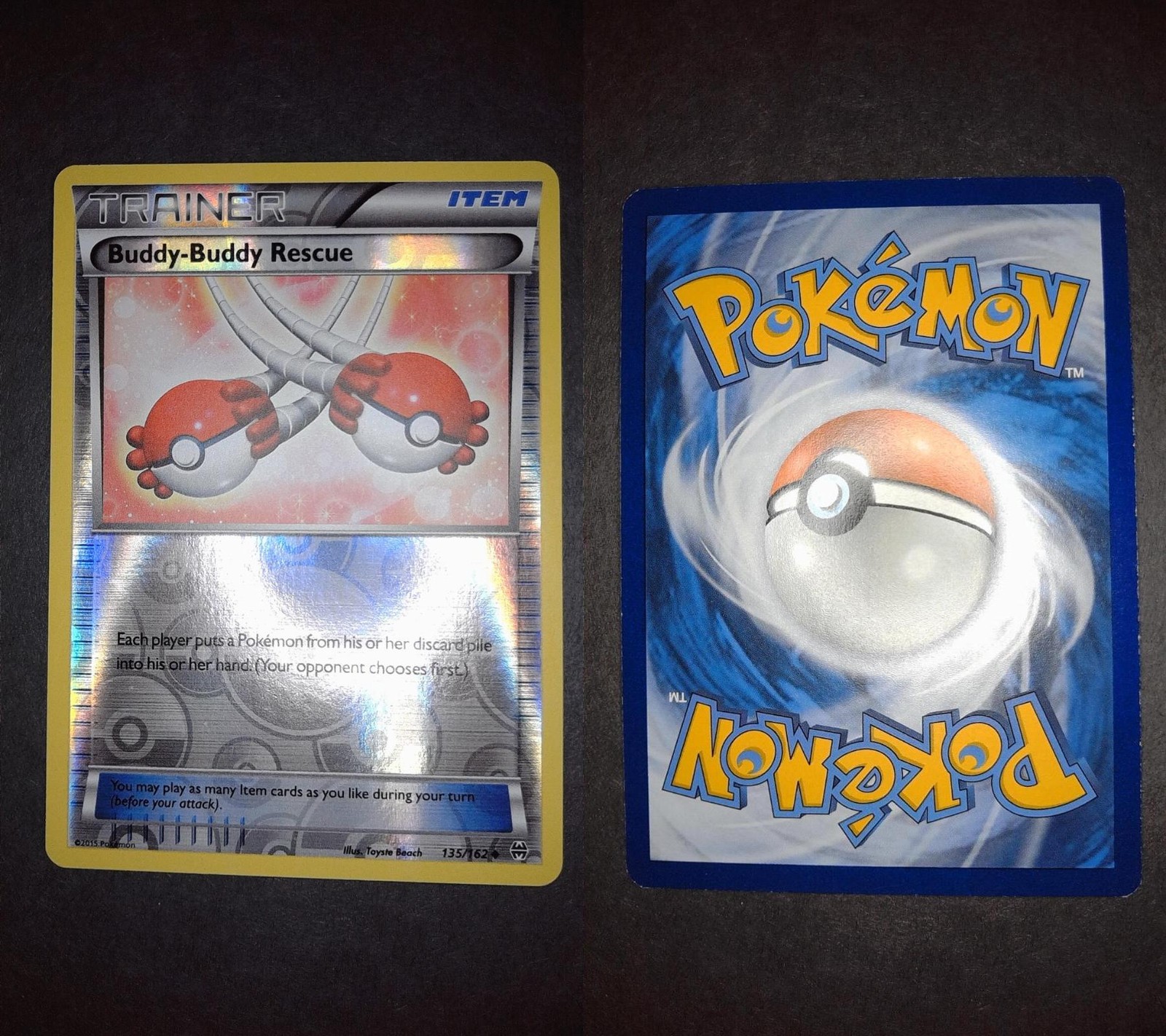 Buddy-Buddy Rescue 135/162 Uncommon BREAKthrough Pokemon Reverse Holo LP