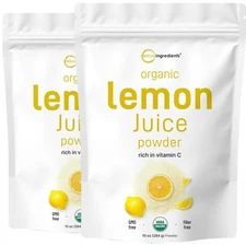Micro Ingredients Organic Lemon Juice Powder 2 Pack | Cold-Pressed Lemon Source