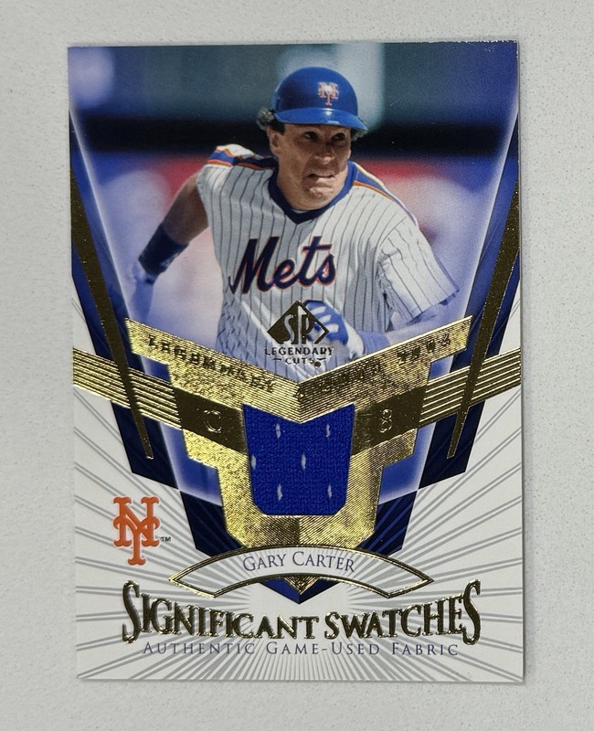 2004 UD SP Legendary Cuts Gary Carter Significant Swatches Game-Used Jersey Mets