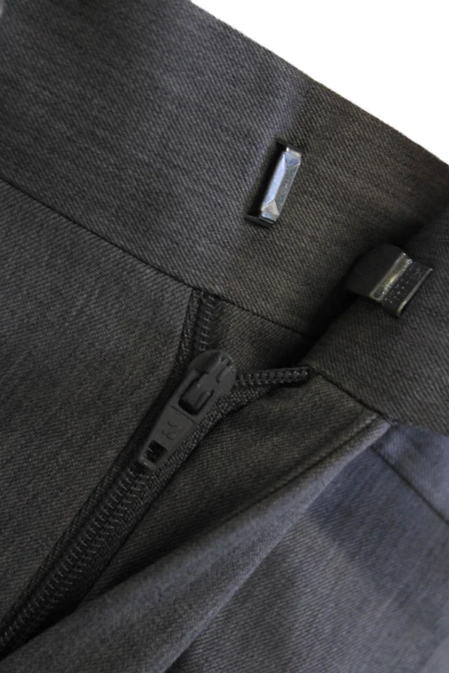 Bloomingdales The Mens Store Mens Wool Zippered Dress Pants Gray Size 34 - Image 4 of 4