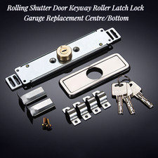 Rolling Shutter Door Keyway Roller Latch Lock Garage Replacement Centre/Bottom