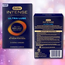 Durex Intense Ultra Lube Nitrile Non-Latex Condoms 24-Pack