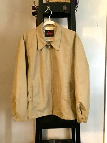 Cal-jac Men’s Regular M Beige Polyester Solid Point Collar Zip/Button Jacket video thumbnail