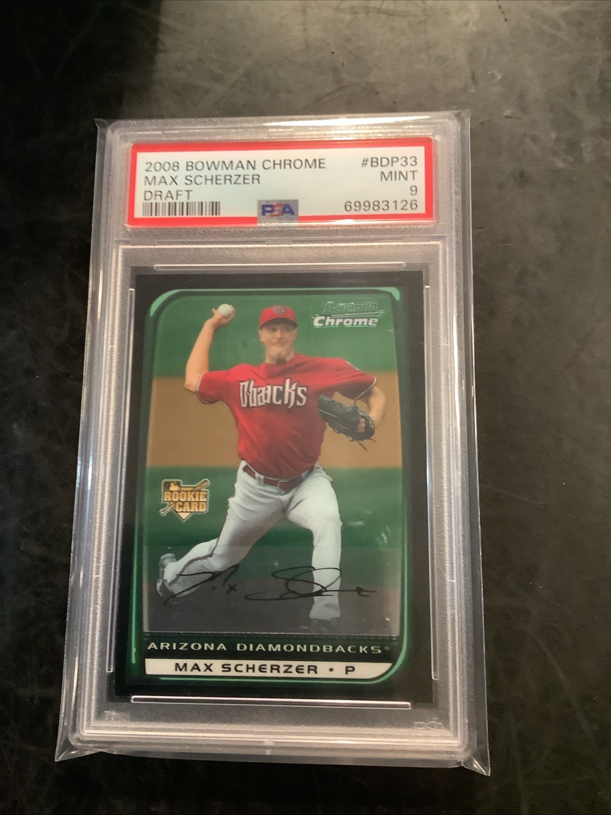 Max Scherzer 2008 Bowman Chrome Draft RC #BDP33 PSA 9 MINT ARIZONA / Detroit !