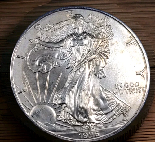 1996 SILVER EAGLE - 1oz .999 Pure - LOOKS GOOD BUT DON'T WAKE UP WITH THIS ONE!!