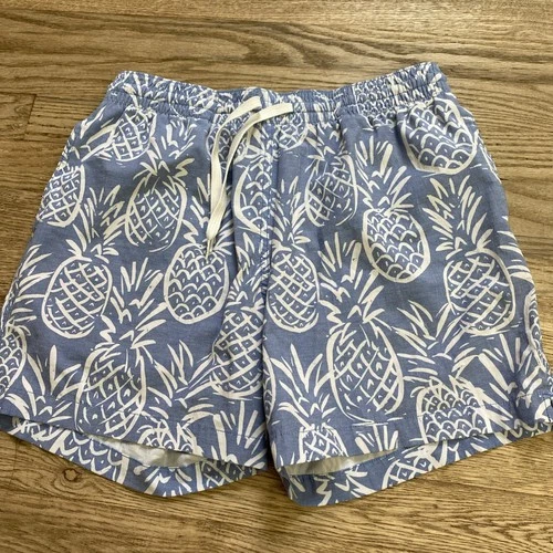 Chubbies Shorts Men's Blue Thigh-Napples 5.5" Lined Swim Trunks Pineapple MEDIUM