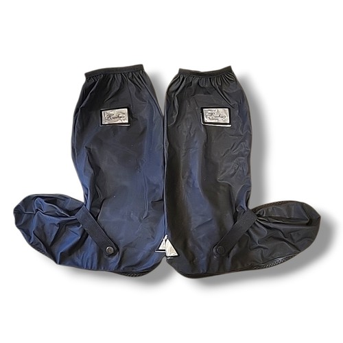 Houihua Black Nylon Waterproof Boot Covers Reflective Non-Slip Size Medium 