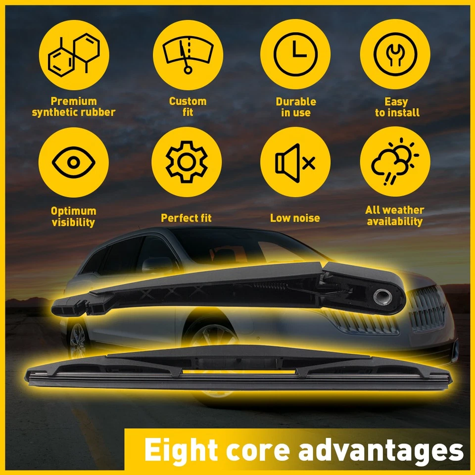 Rear Windshield Wiper Arm & Blade For 2009-2019 Ford Flex Lincoln MKT BA8Z17526A - Image 3 of 4