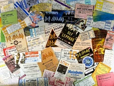 HUGE RARE DEF LEPPARD VINTAGE CONCERT TICKET STUB LOT - CHOOSE FROM OVER 150!!!