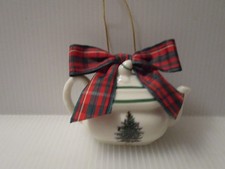 Spode Miniature Christmas Tree TEAPOT Porcelain Christmas Ornament Holiday 2000