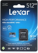 Lexar High-performance MicroSDXC Card - 512GB, Class 10, UHS-I