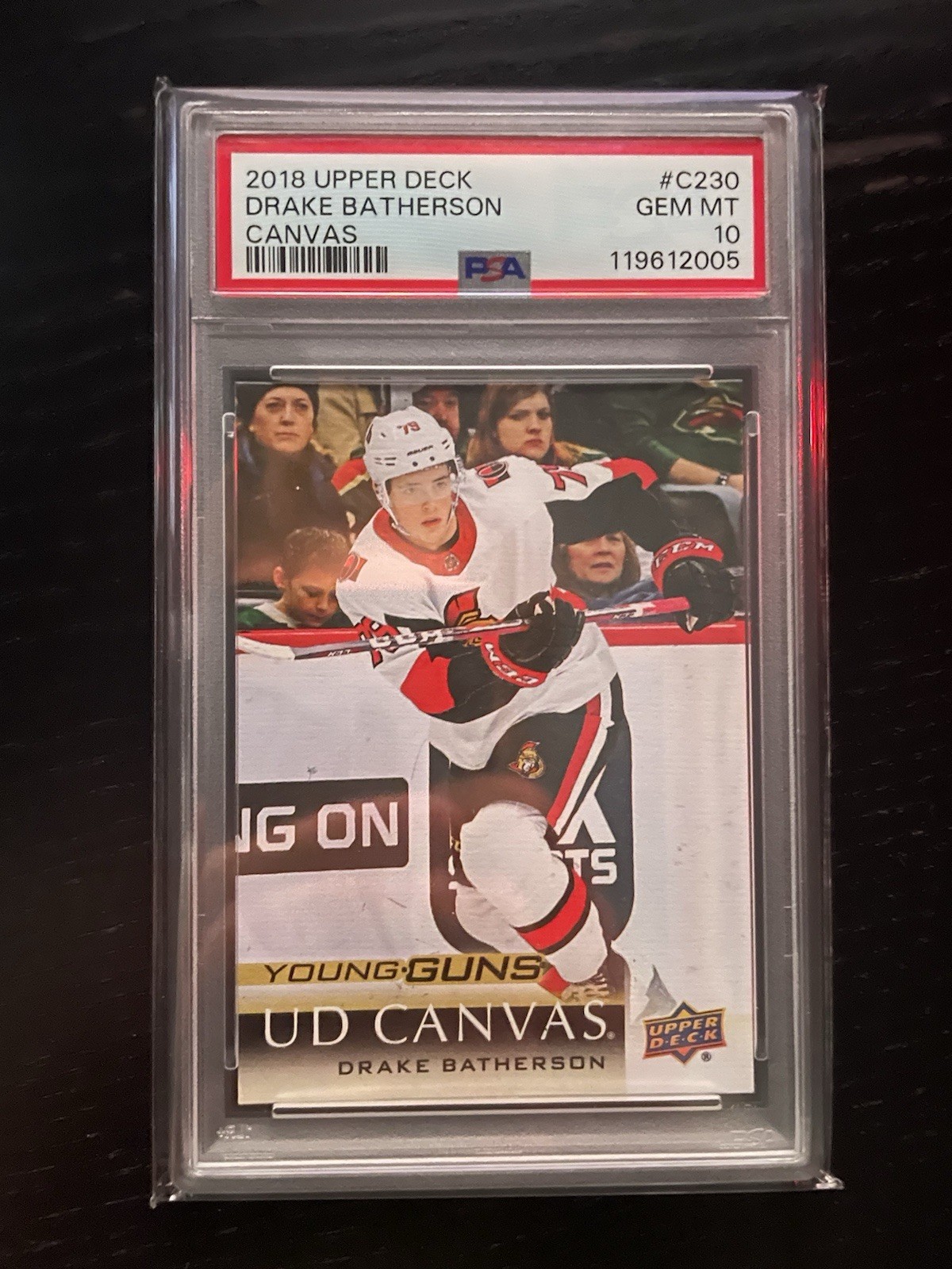 2018-19 Upper Deck - UD Canvas Young Guns Drake Batherson #C230 (RC) PSA 10