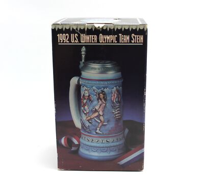 Budweiser 1992 US Winter Olympic Team Stein Anheuser Busch Albertville France
