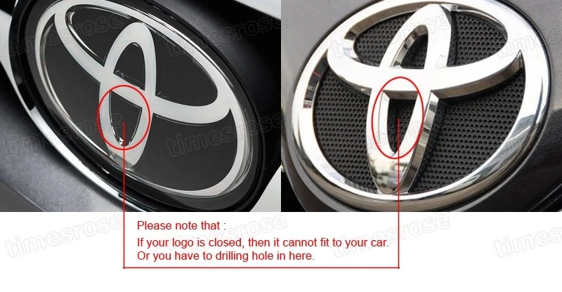 Logotipo de cámara de visión frontal integrado 170° HD CCD para camioneta Toyota Tundra 2014-2017 Foto 4 de 4