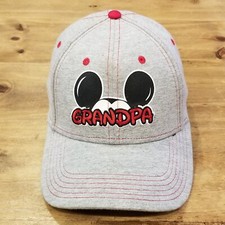 Disney Hat Cap Strap Back Gandpa Grand Fathe Mickey Ears One Size Adjustable