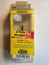Oldham Viper 2 Flute Straight Router Bit 1/4" Shank 1/4" Cut Diam 3/4" Cut Depth