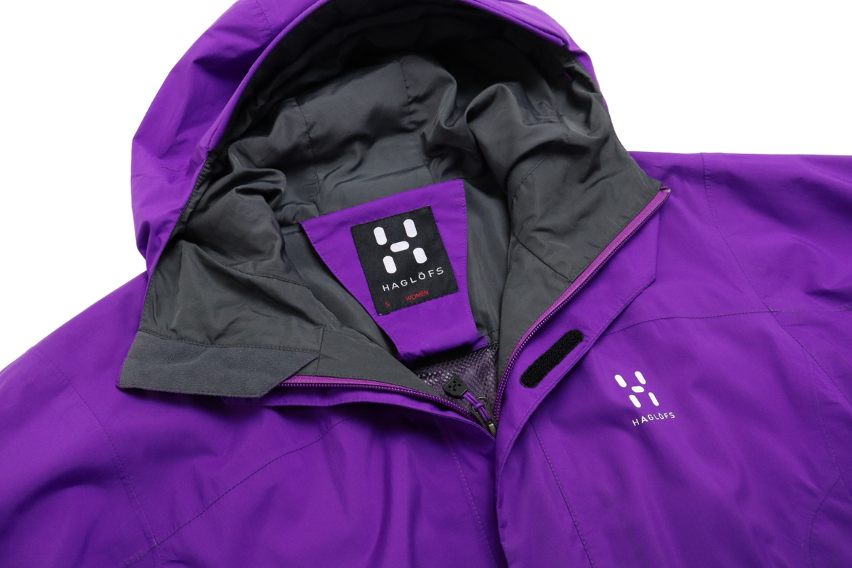 HAGLOFS Verte Proof Jacket Women's SMALL Full Zip Hooded HAGLOFS Verte Proof Jacket Women's SMALL Full Zip Hooded