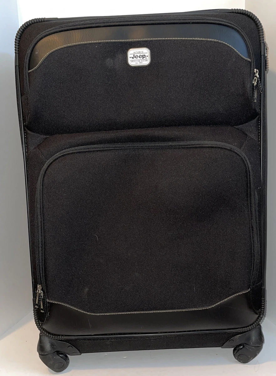 JEEP 29 LIBERTY UPRIGHT EXPANDABLE SPINNER LUGGAGE TELESCOPING HANDLE BLACK
