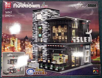 MOULD KING 16 042 NOVATOWN MIT LICHT PUB BAR RESTAURANT 3992PCS ISLET STADTLEBEN