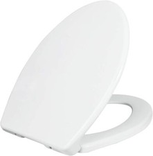 Elongated Comfort Fit Toilet Seat with Slow Close, Quick Release Hinges,Non-Slip
