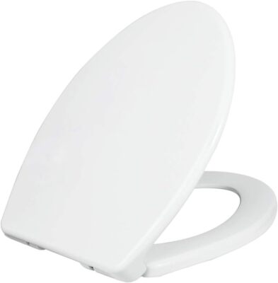 Elongated Comfort Fit Toilet Seat with Slow Close, Quick Release Hinges,Non-Slip