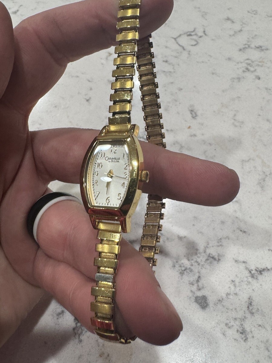 Caravelle By Bulova Gold Tone Bar Style Bracelet Band Watch Caravelle By Bulova Gold Tone Bar Style Bracelet Band Needs  main image 3