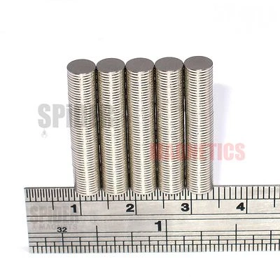 SPIDER MAGNETICS Strong Magnets 5x0.5 mm Neodymium Disc Small Thin Round For Craft 5mm x 0.5mm