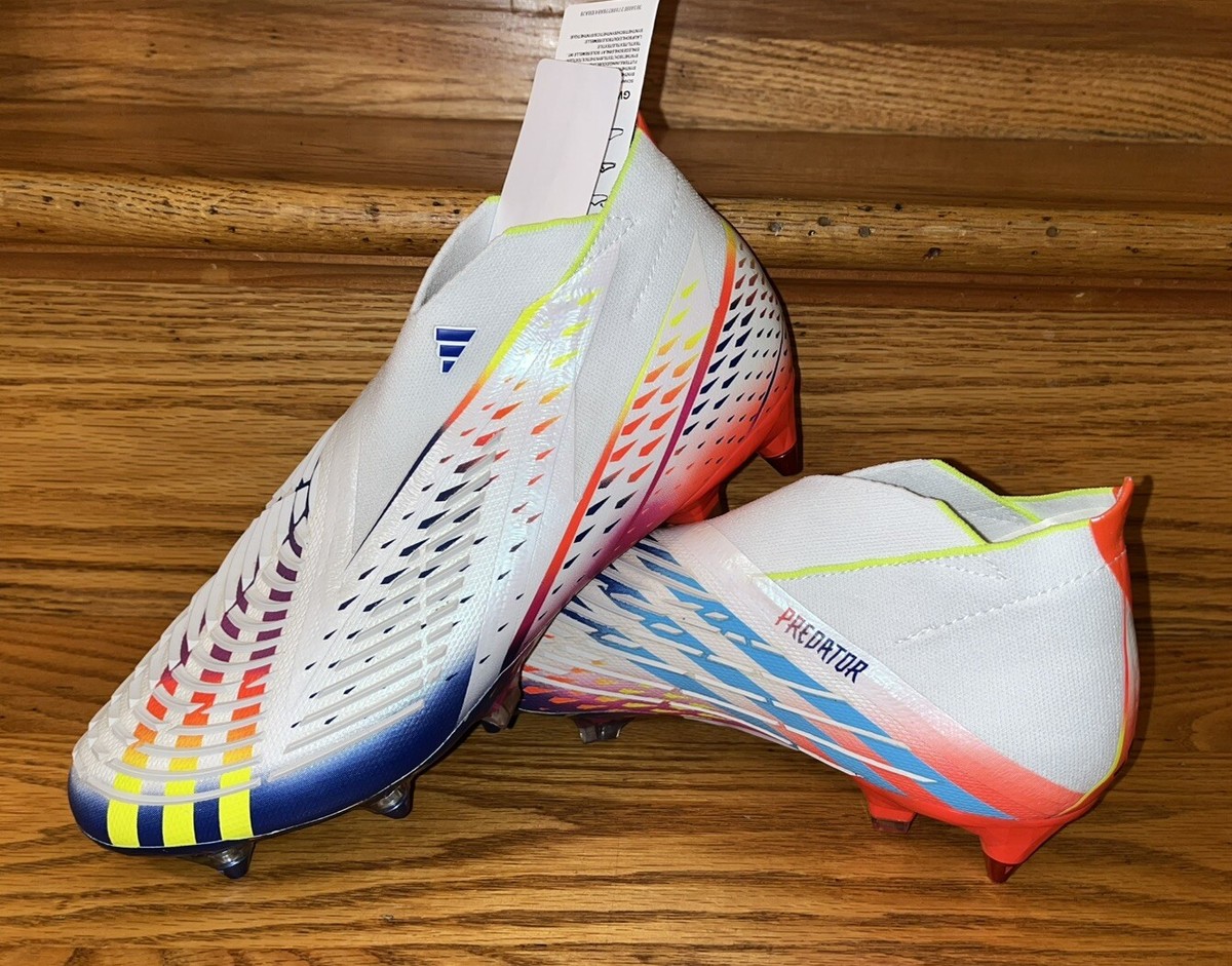 Adidas Predator Edge+ SG Soccer Cleats GW1035 Men's US 11 White