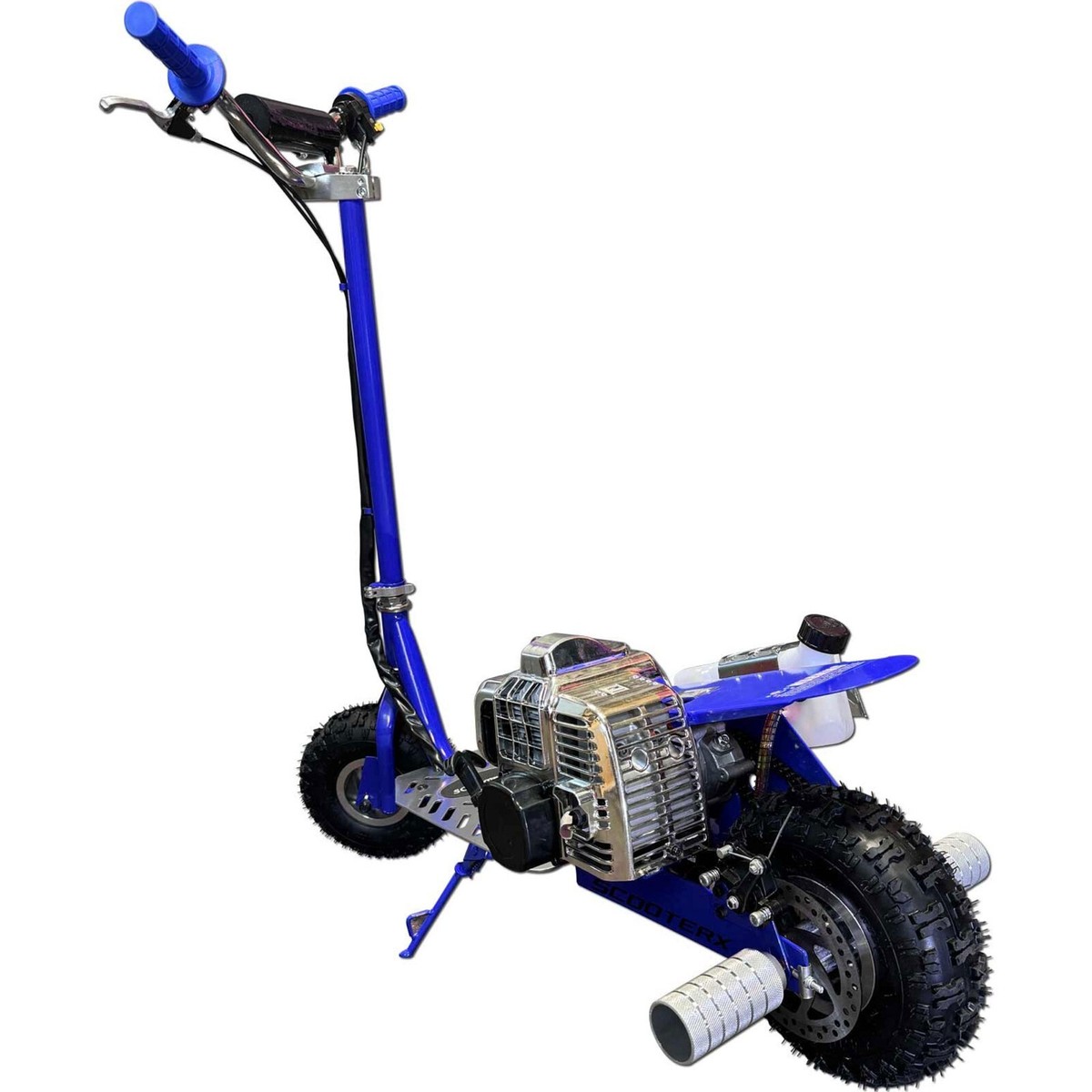 ScooterX Dirt Dog 49cc Stand Up Gas Scooter Blue 30 MPH Disc