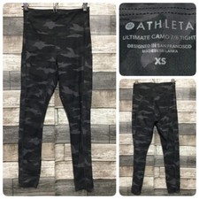 Athleta Ultimate Camo 7/8 Tight Women  s XS Black Gray Inseam 23 Stretch F5