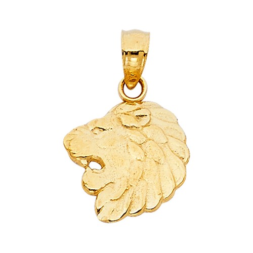 14K Yellow Gold Lion Pendant For 