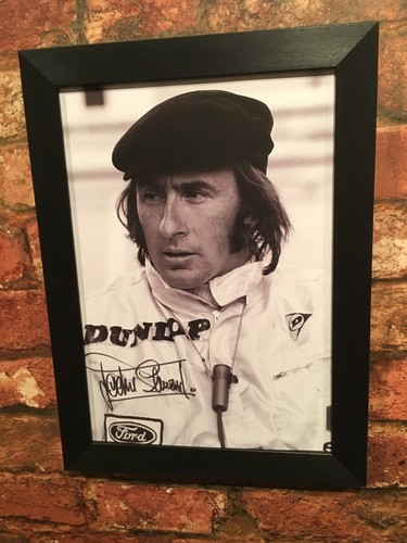 A4 framed reproduction autograph of Jackie Stewart Formula 1 on 300 gsm card - Picture 3 of 7