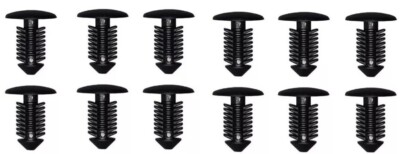10x Black 5mm Fir Tree Body Clips For Peugeot & Citroen - Panel & Trim Fasteners