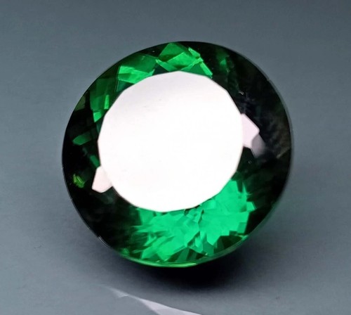 Wonderful Green Tourmaline Round Cut 15 Ct Natural Certified Gemstone KH480 - Picture 3 of 9