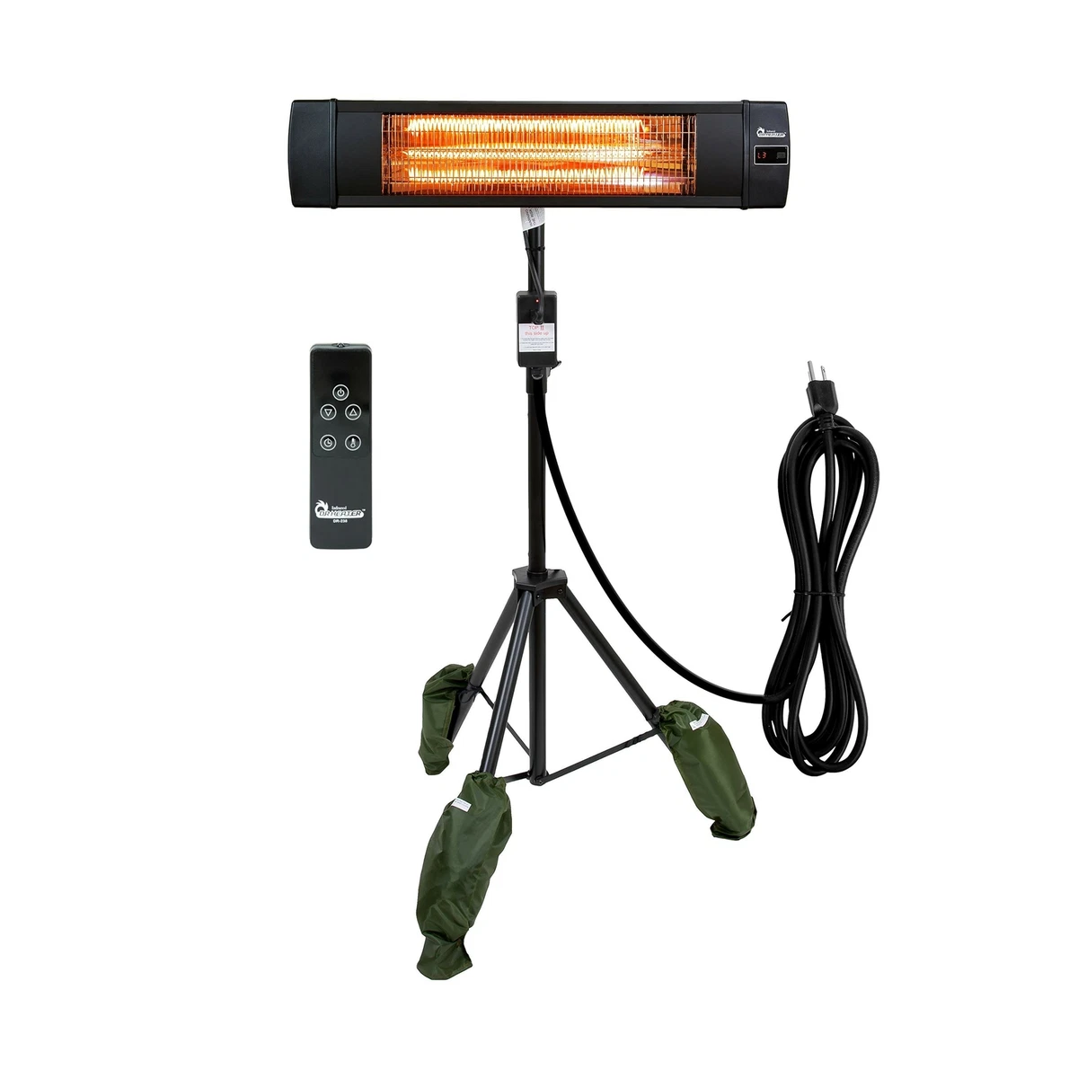Dr Infrared Heater DR-338 Carbon Infrared Patio Heater with Tripod, Black |  eBay