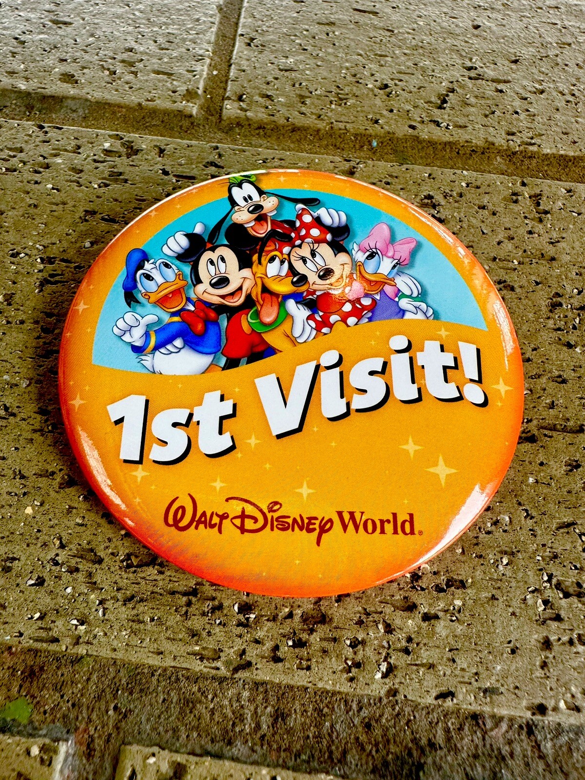 Walt Disney First Visit Pin - 1St Visit Button Pin, Mickey Mouse