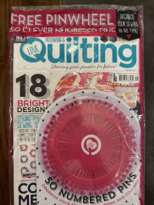 Love Patchwork & Quilting #45 2017 - 18 Bright Designs - Free Pinwheel NEW!!