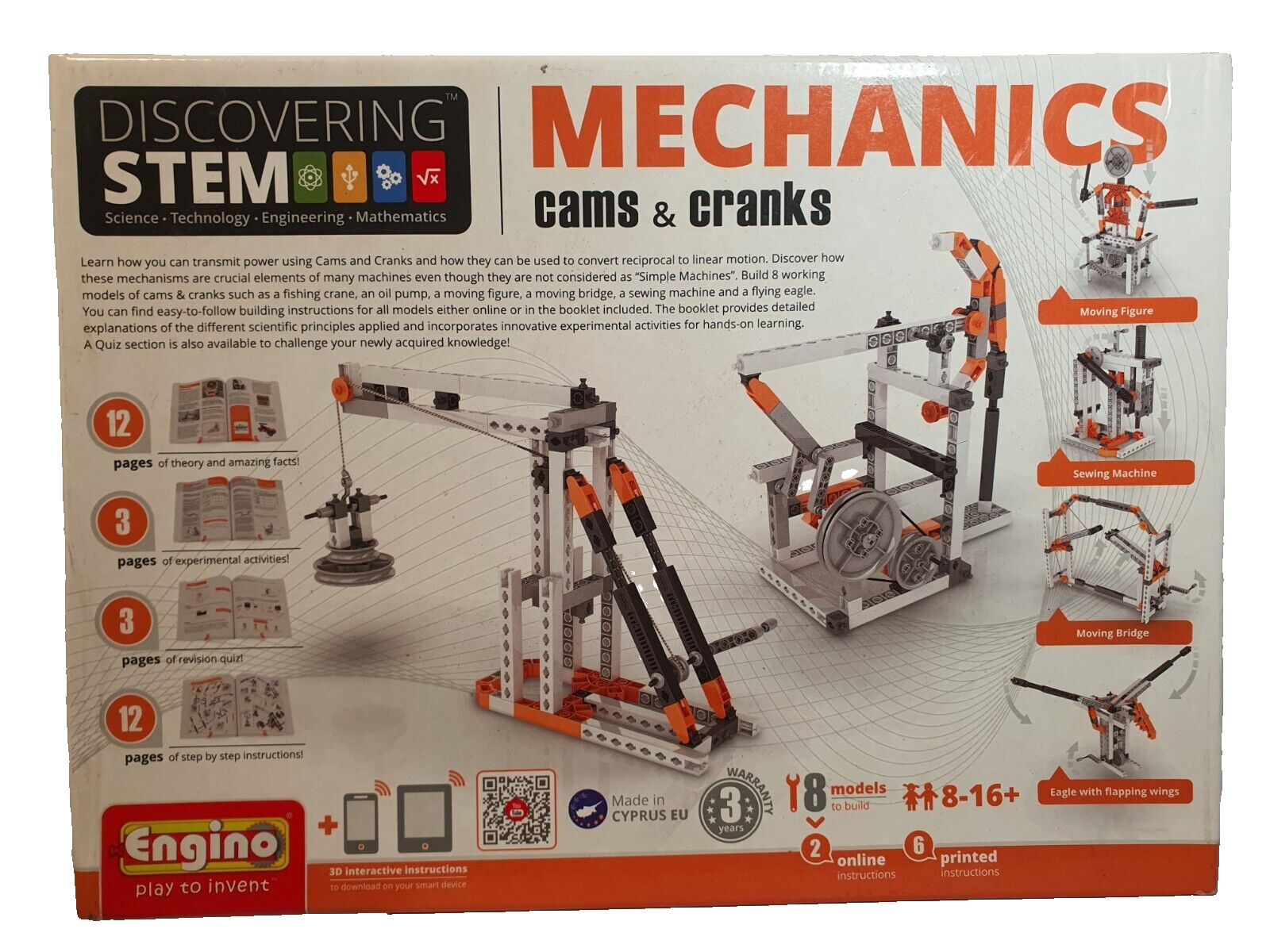 Engino Stem Mechanics Cams & Cranks Construction Toy
