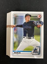 2020 Bowman Draft Paper Kyle Nicolas Bowman 1st Lot Of 25 Cards!
