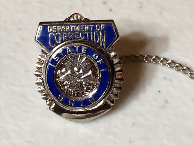 Ohio Dept Of Correction Tie Tac Pin Uniform Insignia Silver