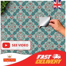 Tile Stickers Turkish Turquoise Tile sticker 6x6 peel n stick tile cover 15x15cm