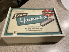Learn Harmonica by Hinkler Books 2014 Includes Harmonica, Book,  Wood Case NEW